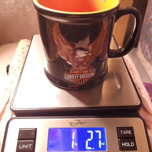 Vintage Harley Davidson Mug Eagle 3D Black, Orange 2002 - Picture 7 of 7